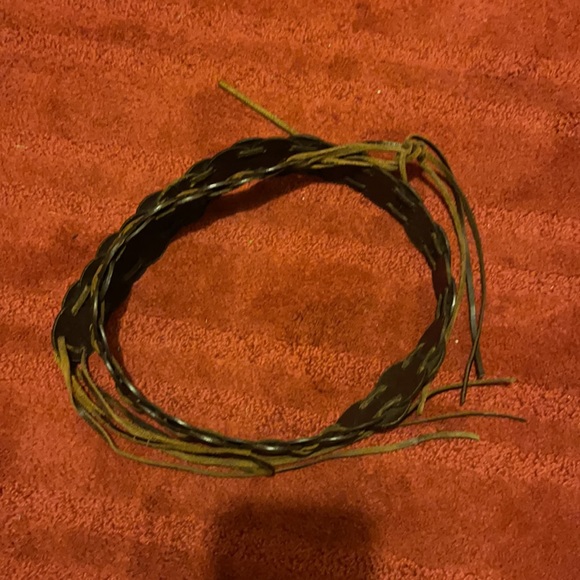 Large leather braided belt - Picture 4 of 9